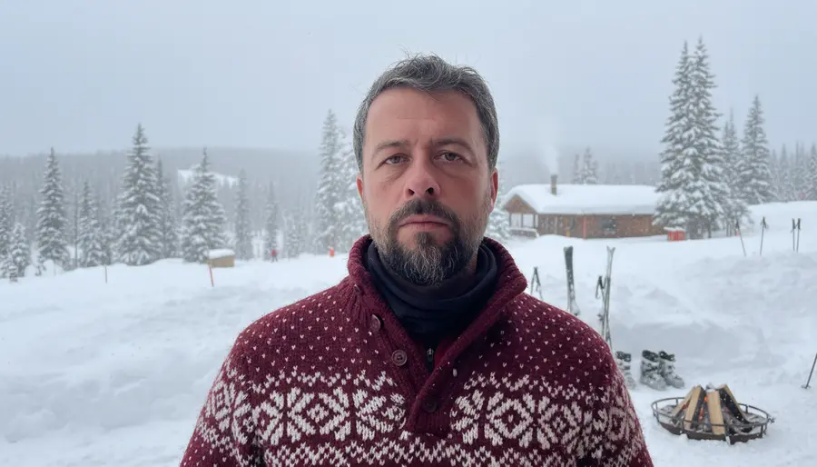 The portrait in the snow